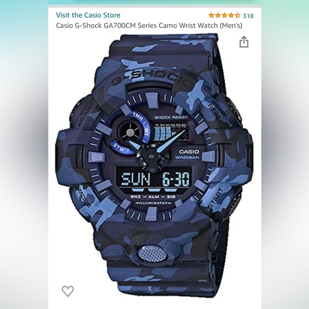 Casio G-Shock GA700CM Series Camo Wrist Watch (Men's)